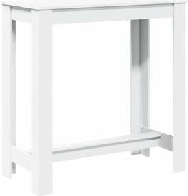 vidaXL Τραπέζι Μπαρ Λευκό 102x50x103,5εκ. Επεξεργ. Ξύλο