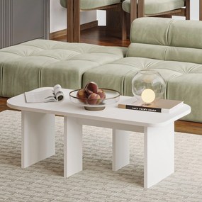 Σετ Τραπεζιών Σαλονιού Λευκό ETRERA 90x45x35