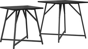vidaXL Σετ βοηθητικά τραπεζάκια 2 pcs Μαύρη Οξυά