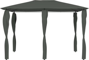 vidaXL Κιόσκι με Καλύμματα Στύλων Ανθρακί 3 x 4 x 2,6 μ. 160 γρ./μ²