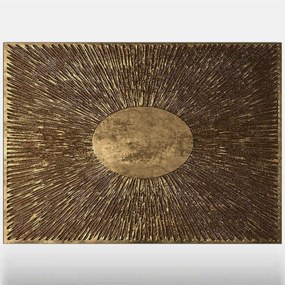 Πίνακας Καμβάς 441HPE2696 100x70cm Gold Wallity Οριζόντιοι Wood, Canvas