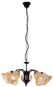 Rabalux Colette Κρεμαστό Πεντάφωτο Π60xY90cm Σε Μαύρη Πατίνα-Μελί 7368
