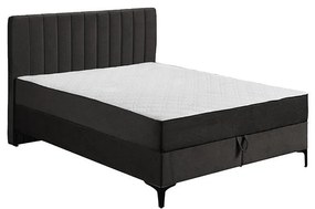 Double Bed Due Line with Storage space Grey 165x209x115 cm