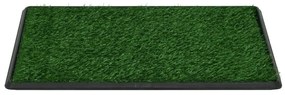 Τουαλέτα για Κατοικίδιο Πράσινη 74x51x3 εκ. με Δίσκο/Συνθ. Χλόη