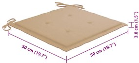 vidaXL Καρέκλες Τραπεζαρίας Εξ. Χώρου 8 τεμ. Ξύλο Ακακίας με Μαξιλάρια