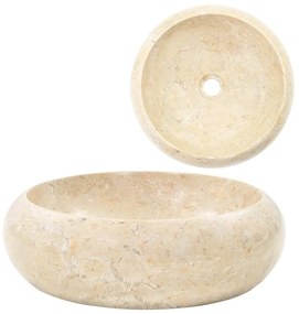 vidaXL Νιπτήρας Κρεμ 40 x 12 εκ. Μαρμάρινος