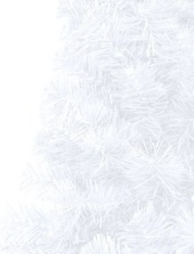 vidaXL Χριστ. Δέντρο Μισό Προφωτισμένο Τεχνητό Μπάλες Λευκό 150εκ