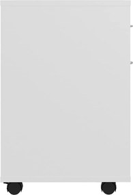 vidaXL Ντουλάπι Τροχήλατο Λευκό 45 x 38 x 54 εκ. από Επεξ. Ξύλο