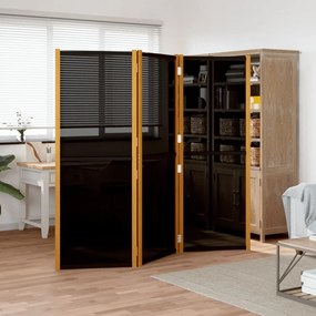vidaXL Διαχωριστικό Δωματίου με 3 Πάνελ Μαύρο 210 x 180 εκ.
