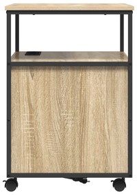 vidaXL Γραφείο Ντουλάπι με τροχούς Sonoma Δρυς 60 x 46 x 67 εκ.