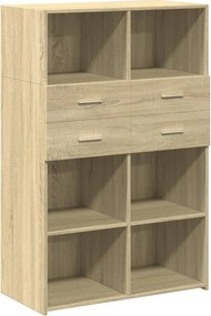 vidaXL Ντουλάπι Sonoma Δρυς 80x42,5x124 εκ. από Επεξεργασμένο Ξύλο