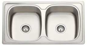 Eco Sink Νεροχύτης Ανοξείδωτος Με 2 Γούρνες