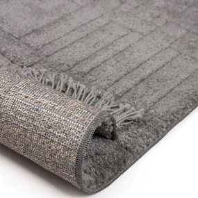 Χαλί Διαδρόμου (80x220) Βιοκαρπέτ Dorothea 1215A Dark Grey