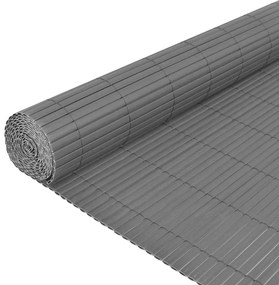 vidaXL Περίφραξη Κήπου Διπλής Όψης Γκρι 90 x 300 εκ. από PVC