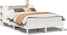 vidaXL Κρεβάτι Βιβλιοθήκη Χωρίς Στρώμα 120x200 εκ Μασίφ Ξύλο Πεύκο