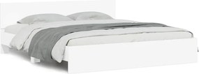vidaXL Σκελετός Κρεβατιού Λευκό 137 x 190 cm Επεξεργασμένο ξύλο