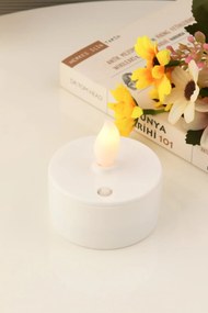 Stewehome Μπαταρίας led ρεσώ κερί Λευκό 3x3 cm
