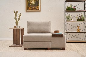 1-Seat Sofa-Bed Perenna Linen Right - Cream Cream