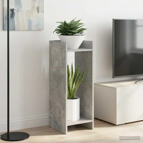 vidaXL Βάση φυτών με ράφι 2 pcs Σκυρόχρωμο Γκρι 30 x 30 x 80 cm