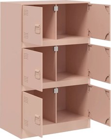 vidaXL Ντουλάπι Ροζ 67x39x107 εκ. από Ατσάλι