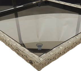 vidaXL Σετ Τραπεζαρίας Κήπου 9 τεμ. Γκρι Συνθ. Ρατάν με Μαξιλάρια