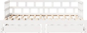 vidaXL Καναπές Κρεβάτι Συρόμενος Χωρίς Στρώμα 90x190 εκ. &amp; Συρτάρια