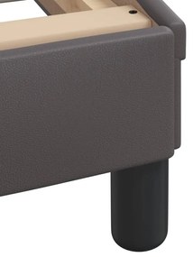 Πλαίσιο Κρεβατιού με LED Γκρι 140x190εκ. Συνθετικό Δέρμα - Γκρι