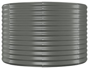 vidaXL Ζαρντινιέρα Γκρι 100x100x68 εκ. Γαλβανισμένος χάλυβας