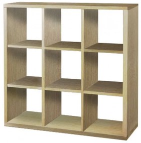 Βιβλιοθήκη με κύβους 3x3 σε δρυς χρώμα 110x35x110  SB 40-DRYS