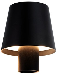 Επιτραπέζιο Φωτιστικό LED Φορητό PARIS Για Μπουκάλι Μαύρο Αλουμίνιο 11x11x12.5cm - ArteLibre