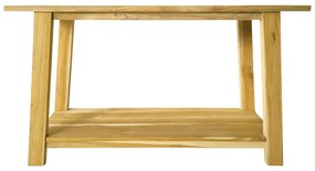 Κονσόλα Decoza pakoworld teak ξύλο σε φυσική απόχρωση 140x40x80εκ