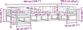 vidaXL Σειρά Καναπέ Εξωτερικού με μαξιλάρι 7 pcs Λευκό και Μπεζ