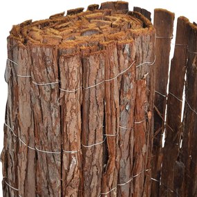 vidaXL Φράχτης Κήπου 1000 x 70 εκ. από Φλοιό Δέντρου