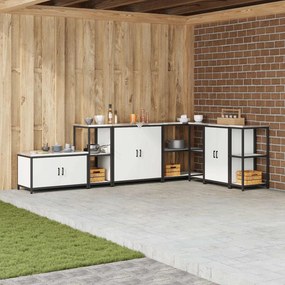 vidaXL Ράφι Κουζίνας HATTEM Λευκό 40 x 50 x 92 εκ Ατσάλι