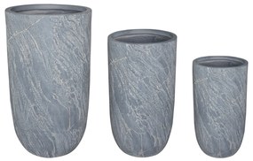 ΣΕΤ 3ΤΜΧ ΓΛΑΣΤΡΕΣ ΚΥΛΙΝΔΡΟΙ ΣΕΙΡΑ GARDENER HM4720 FIBERCLAY-ΧΡΩΜΑ CEMENT Φ44x78.5Υεκ