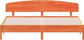 vidaXL Σκελετός Κρεβ. Χωρίς Στρώμα Καφέ Κεριού 180x200 εκ Μασίφ Πεύκο