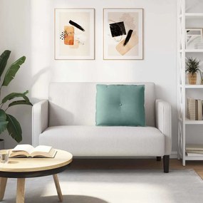 vidaXL Μαξιλάρι Πλάτης Θαλασσί 60 x 50 cm Υφασμάτινο Κορντουρά