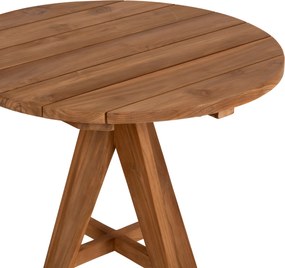 ΤΡΑΠΕΖΙ LEO HM9623.11 ΣΤΡΟΓΓΥΛΟ ΜΑΣΙΦ ΞΥΛΟ ΤΕΑΚ Φ80x75Υεκ.
