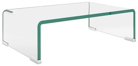 vidaXL Βάση Τηλεόρασης/Οθόνης Διάφανη 40 x 25 x 11 εκ. Γυάλινη
