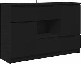 vidaXL Πλαϊνό γραφείο Μαύρο 100 x 30 x 65,6 Επεξεργασμένο ξύλο