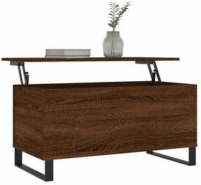 vidaXL Τραπεζάκι Σαλονιού Καφέ Δρυς 90x44,5x45 εκ. Επεξεργασμένο Ξύλο