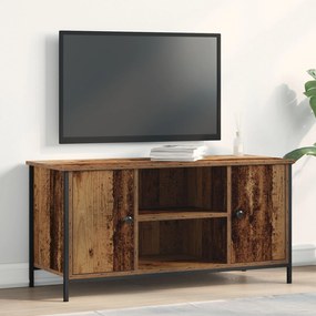 vidaXL Ντουλάπι τηλεόρασης από παλιό ξύλο 100x40x50 εκ Επεξεργασμένο ξύλο και Ατσάλι