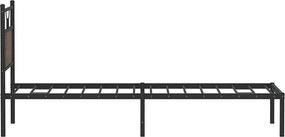 vidaXL Πλαίσιο Κρεβ. Χωρ. Στρώμα Καφέ Δρυς 90x200 εκ. Επεξ. Ξύλο