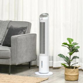 Ανεμιστήρας Water Cooling Tower with Remote Control 60W 20㎡ 30cm x 30cm x 100,8cm 3 Modes White