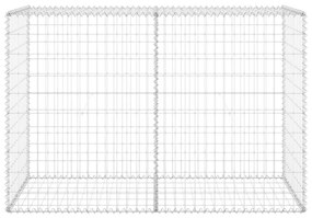 vidaXL Συρματοκιβώτιο Τοίχος 150x60x100 εκ. Γαλβαν.Χάλυβας + Καλύμματα