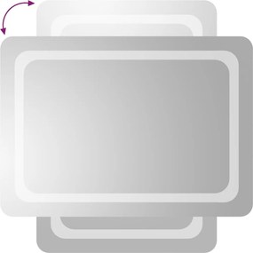 vidaXL Καθρέφτης Μπάνιου με LED 50 x 70 εκ.