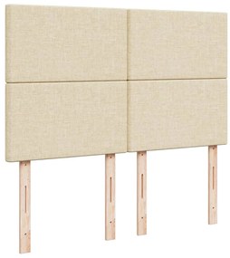 vidaXL Κρεβάτι Boxspring με Στρώμα Κρεμ 160x200 εκ. Υφασμάτινο