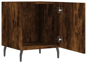 vidaXL Κομοδίνο Καπνιστή Δρυς 40 x 40 x 50 εκ. από Επεξεργασμένο Ξύλο