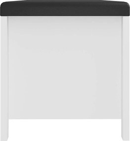 vidaXL Κουτί Αποθήκευσης Λευκό 105x40x45 εκ. Επεξ. Ξύλο με Μαξιλάρι