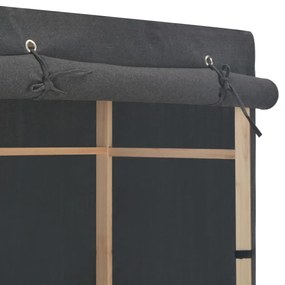 vidaXL Ντουλάπα με 3 Ράφια Γκρι 79 x 40 x 170 εκ. Υφασμάτινη